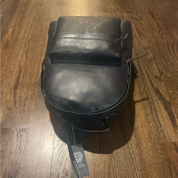 Vince Camuto Charcoal Leather Backpack - Picture 2 of 7